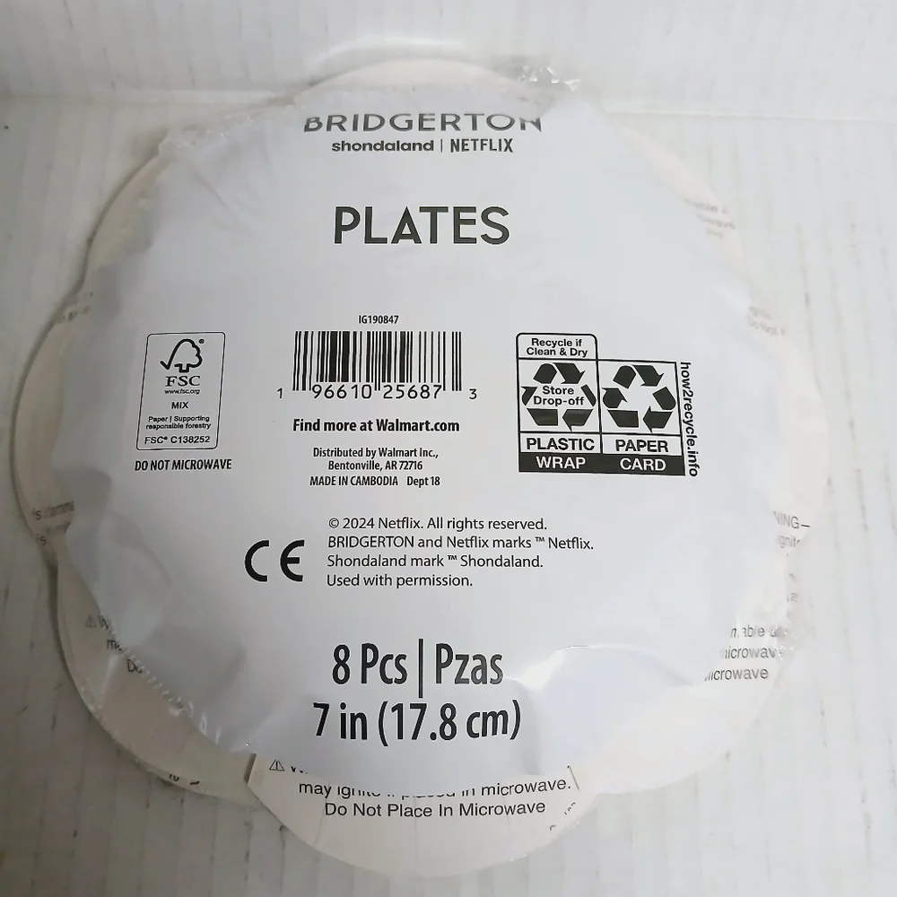 Bridgerton Bee Plates 8pcs - Picture 2 of 3